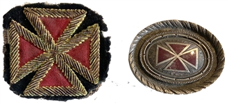 Cloth V Corps Badge with Wire Border