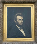 An Original Oil On Canvess Lincoln Painting