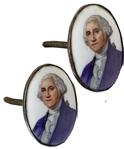 Patriotic Pair of George Washington Drawer Pulls