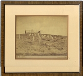 Imperial Albumen Photograph Of The Custer Battlefield Graves