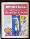  Lou Gehrig Wheaties Ad Saturday Evening Post