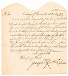 1758 Rare French & Indian War, Fiscal Document Signed Joseph Talcott Treasurer