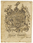 Paul Revere Engraved Bookplate for David Greene