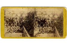Stereoview of the Southern Plains delegation at the White House Conservatory