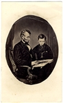 Lincoln Reads to His Son