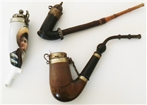 Collection of Three Smoking Pipes