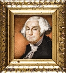 c. 1830 President George Washington Choice Miniature Watercolor Portrait