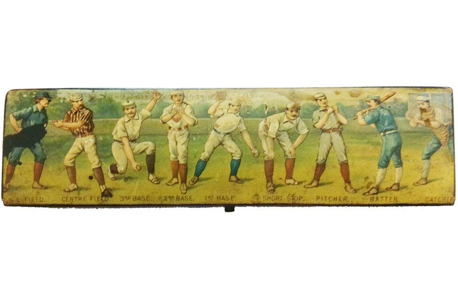 1880's Pencil Box with Baseball Motif