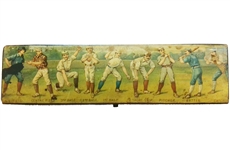1880s Pencil Box with Baseball Motif