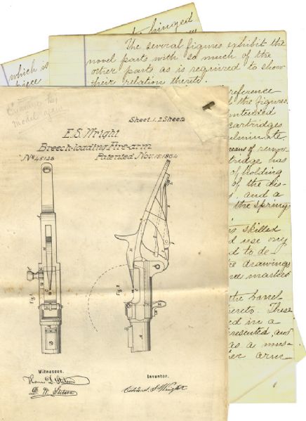 Exceptional Drawing With This Patent For Breech-Loading Firearm